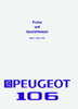 Peugeot 106 Preisliste Januar 1992