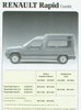 Renault Rapid Combi Preisliste Juni 1989 - 4482*