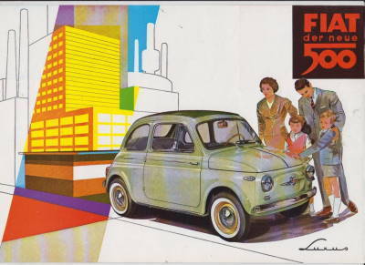 Bestellen Fiat 500 Luxus Alter Auto Prospekt Histoquariat