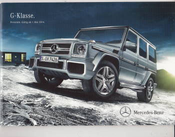 Mercedes G Klasse Preisliste 5 2014 Preise Histoquariat