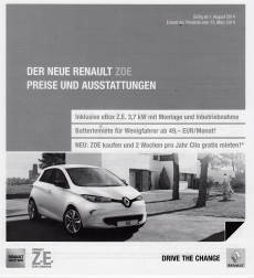 preisliste renault zoe 8 2014 bestellen histoquariat