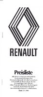 Renault Preislisten