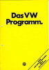 Autoprospekt VW Programm August 1975 gelocht