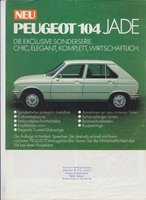 Peugeot 104 Autoprospekte