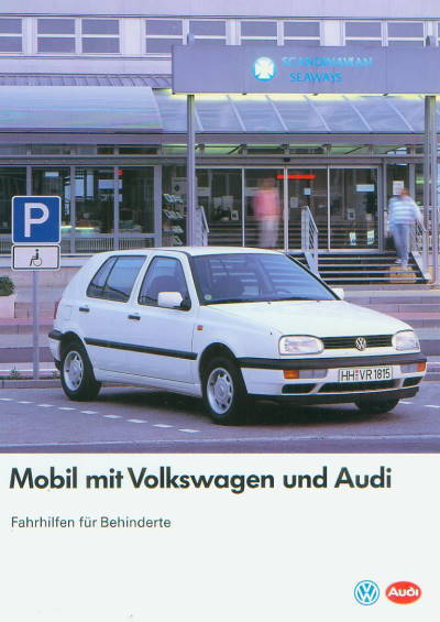 VW AUDI Fahrhilfen fuer Behinderte Prospekt 1992