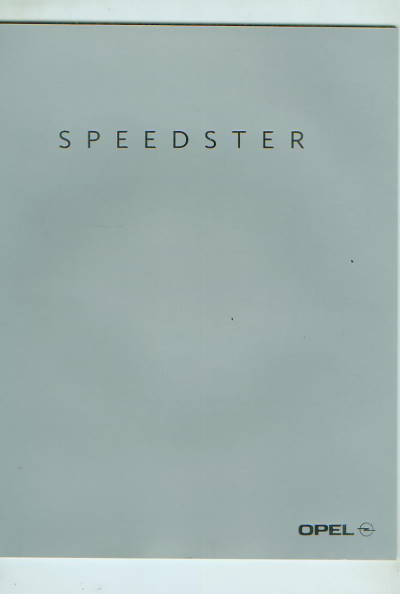 Opel Speedster Prospekt aus 2000