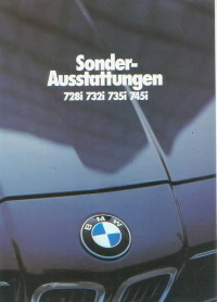 BMW 7er Prospekt Sonderausstattungen II - 1981