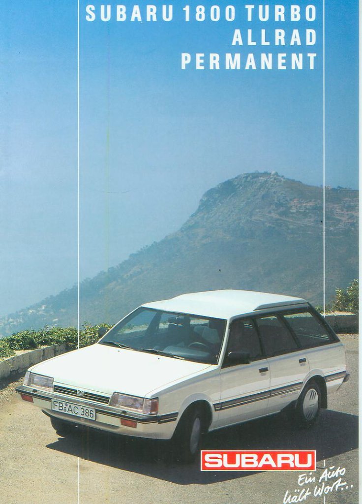 Subaru 1800 turbo Allrad Auto-Prospekt