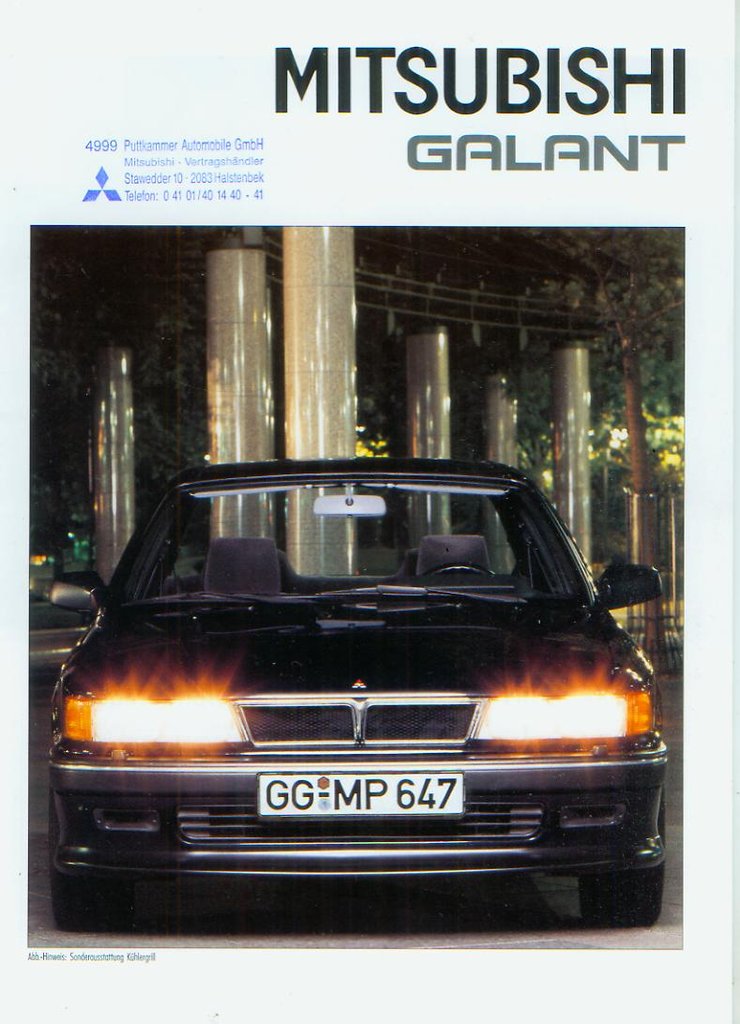 Mitsubishi Galant Prospekt aus 1990