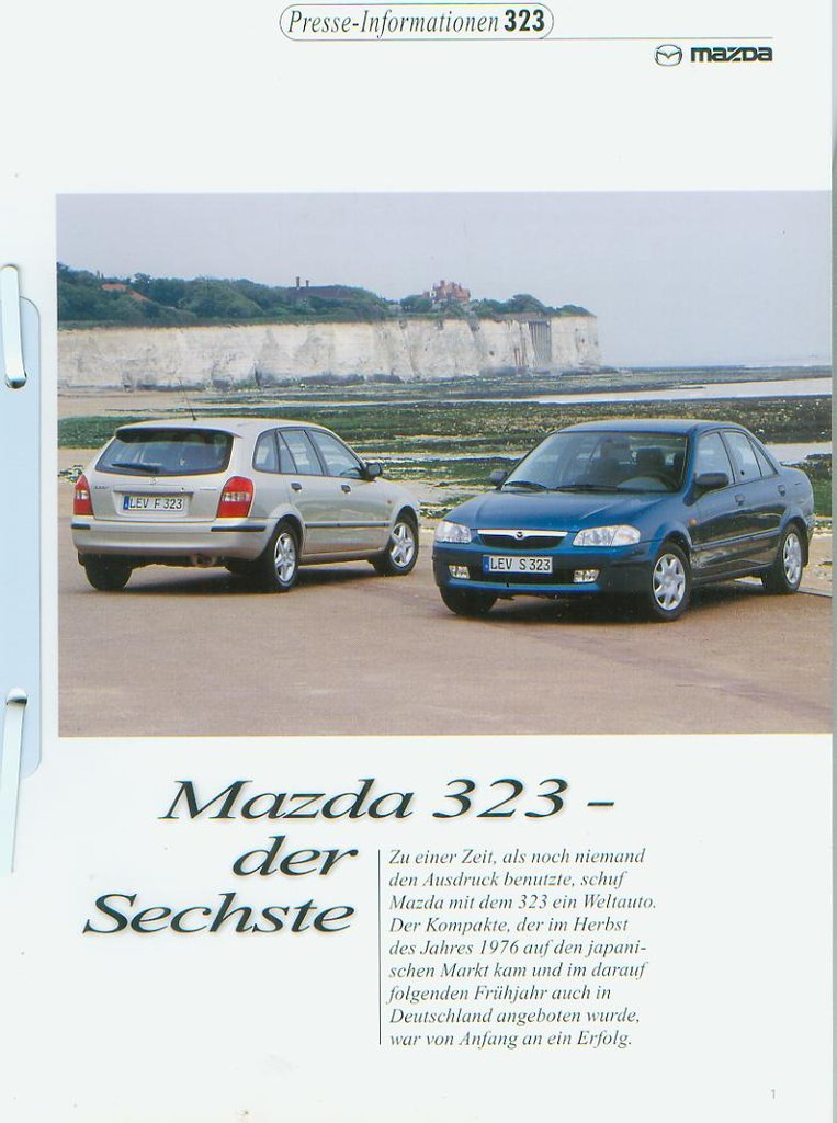 Mazda 323 Pressemappe 1998 462*