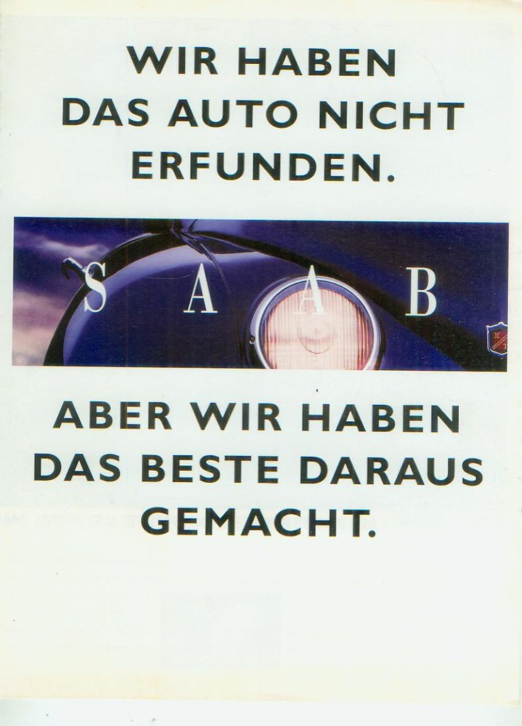 Saab 9000 CS + Cabrio - Prospekt 498*