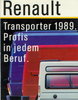 Renault Transporter 1989 Werbeprospekt 549