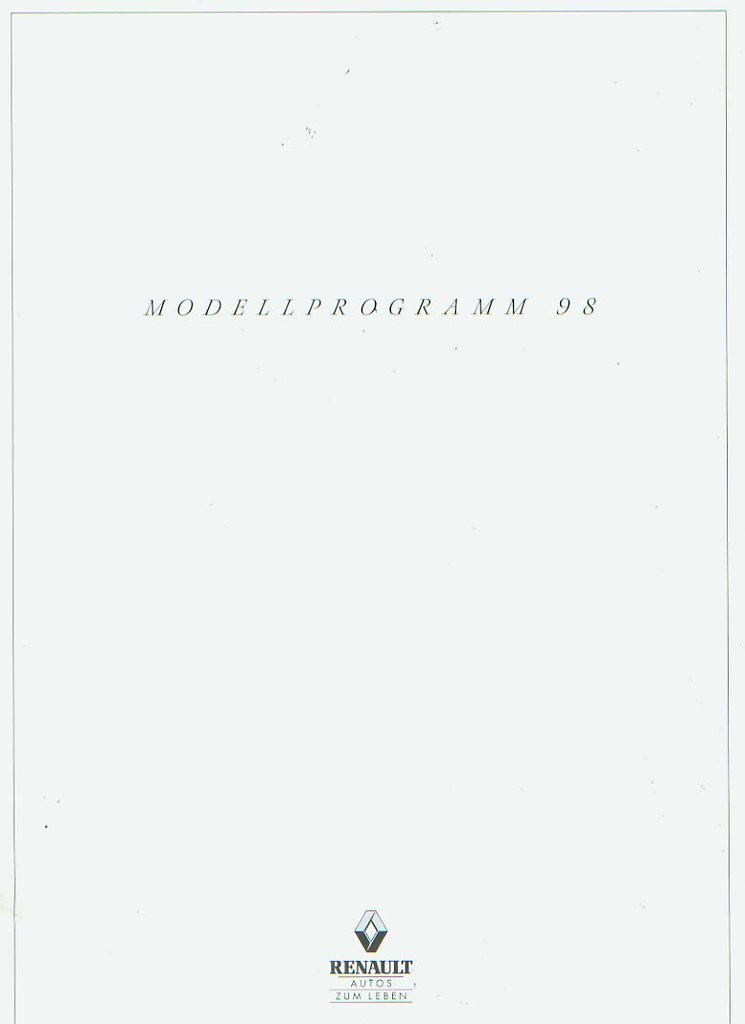 Renault Modellprogramm Autoprospekt 1998 704*