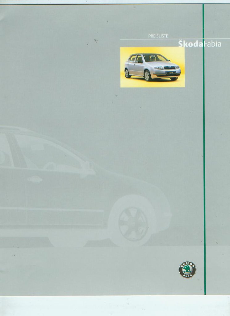 Skoda Fabia Preisliste 2003
