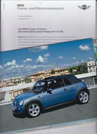 Mini Cooper S Cabrio Pressemappe 2004