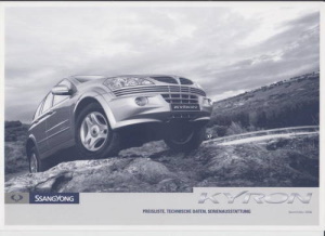 Ssangyong Kyron Autoprospekt + Preisliste 2006