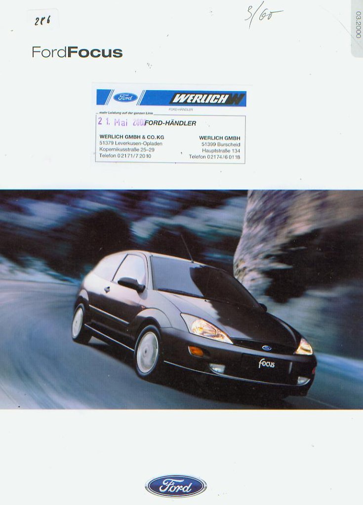 Ford Focus Autoprospekt 2000 -871*