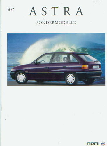 Opel Astra Sondermodelle Autoprospekt 1994 -923
