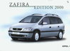 Opel Zafira Edition Autoprospekt 2000 Archiv -949