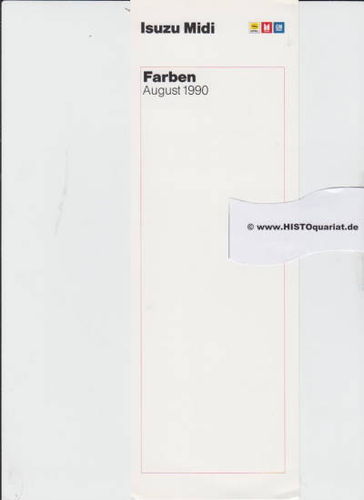 Isuzu Midi Farbkarte August 1990