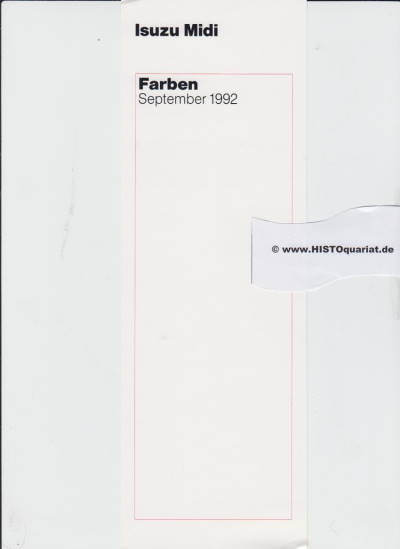 Isuzu Midi Farbkarte 1992