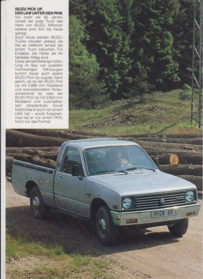 Stark: Isuzu Pick up Prospekt 1983
