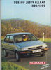 Subaru Justy Autoprospekt 1989 - 1169*