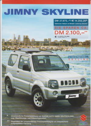 Suzuki Jimny Skyline Autoprospekt 2001 - 1286*