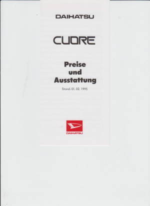 Daihatsu Cuore Preisliste Februar 1995 -1332