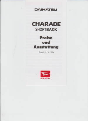 Daihatsu Charade shortback Preisliste 1994 - 1356*