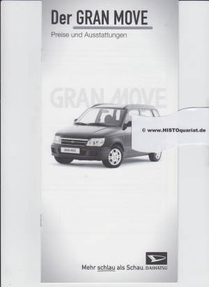 Daihatsu Gran Move Preisliste  Juli 2001  -1392*