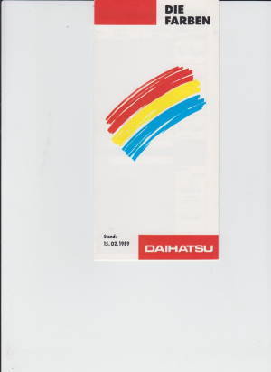 Daihatsu PKW Programm - Farbkarte  1989   -1414*