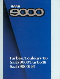Klasse Saab 9000 i 16 Farbkarte aus 1985