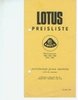 Lotus PKW Preisliste Mai  1973