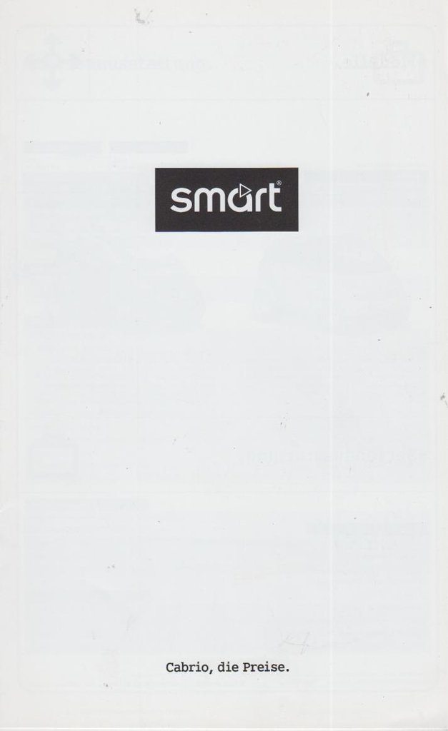 Smart Cabrio Preisliste 2000
