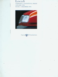 Lancia Delta Preisliste Dezember 1984 für Sammler