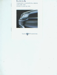Lancia k Preisliste Januar 1995 - for Sammler