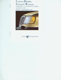Lancia Dedra Station Wagon Preisliste  12 - 1994