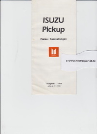 Isuzu Pickup Preisliste 1983