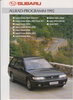 Subaru PKW Programm - Prospekt 1992 - 1688*