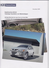 Ssangyong Kyron 200 XDI Pressemappe  aus 2005