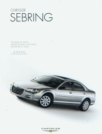 Chrysler Sebring Preisliste Januar 2006 + Technik
