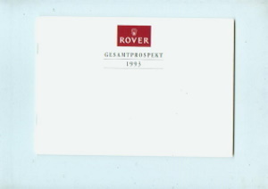 Rover PKW Programm Prospekt September  1993