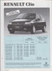 Renault Clio Preisliste August 1992 -2319