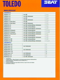 Seat Toledo Datenblatt Technikprospekt 1993 2390