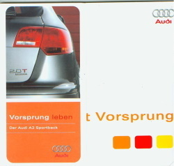 Audi A3 Sportback Autoprospekt 2004