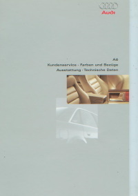 Audi A6 - Technische Daten Farbkarte 1996