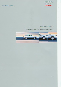 Audi A4 Prospekt brochure aus dem Jahr 2000