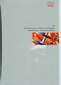 Audi A6 Farbkarte Technik 1996