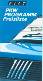 Fiat Programm Preisliste 1984 -2581